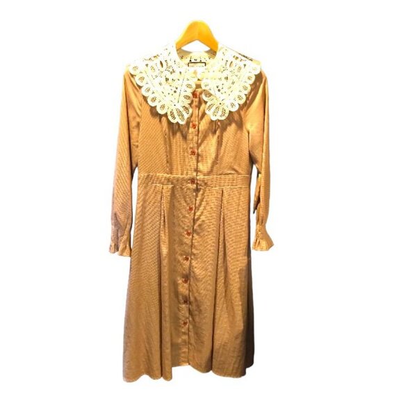 Vintage BOHO button down Shirt Dress Gingham Plaid Fit & Flare Day Dress - Picture 11 of 16